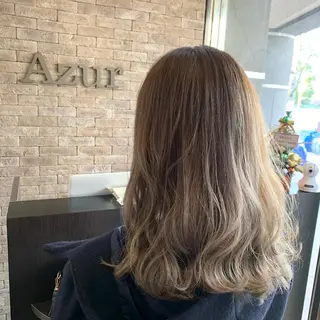 セミロング カラー HairDesign Azurのヘアスタイル