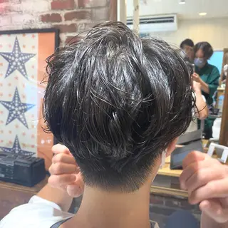 ショート パーマ メンズ すずき なぎさ☀️のヘアスタイル