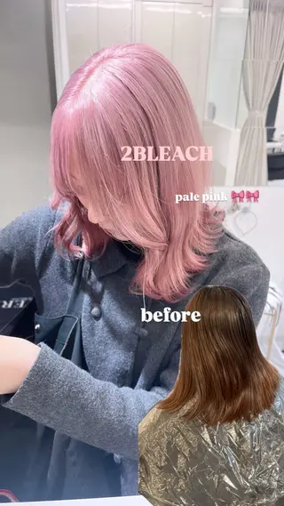 ミディアム 韓国ヘア🎀艶髪 /渋谷/Manaeのヘアスタイル