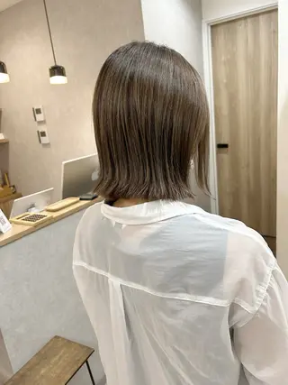 ミディアム カラー ボブ/ハイトーン 立川loose 下田のヘアスタイル