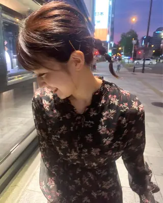 カラー ヘアアレンジ 桃果 momokaのヘアスタイル