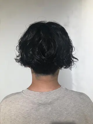 ショート パーマ メンズ 高橋 英彦のヘアスタイル