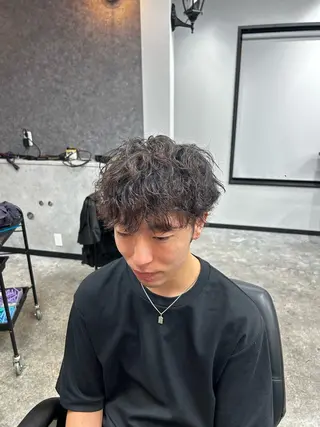 ショート パーマ メンズ メンズカット/ メンズパーマ/佐藤のヘアスタイル