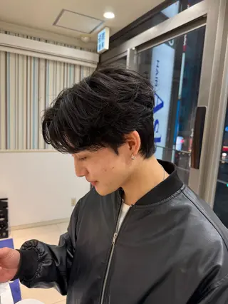 メンズ 曲がる縮毛/カルマパ ーマ/池袋/横村大全のヘアスタイル