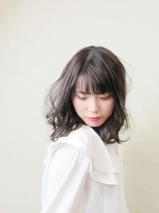 ミディアム ブルーム yukiのヘアスタイル