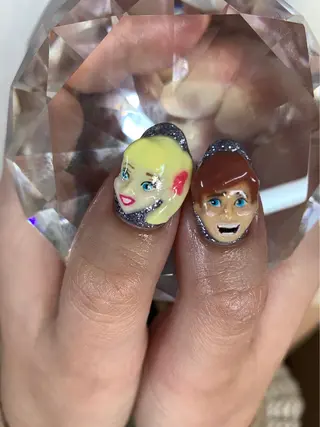 ロング glow_ nailのネイルデザイン