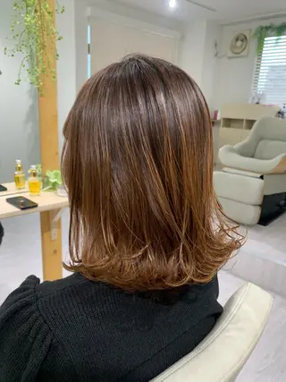 ミディアム ツヤカラー🤍 ARISAのヘアスタイル