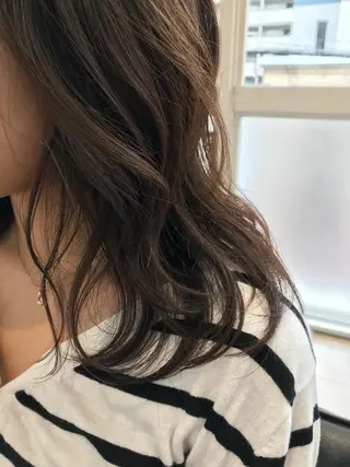 ミディアム カラー パーマ ヘアアレンジ ナツメダ ダイキのヘアスタイル