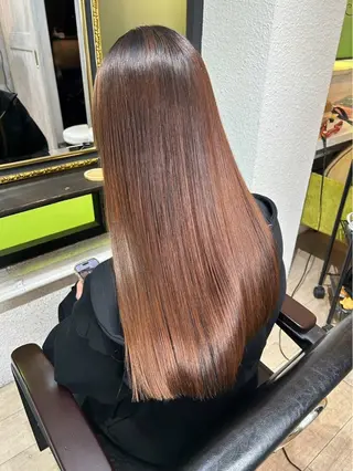 ロング ブリーチ、髪質改善 Noe心斎橋店のヘアスタイル