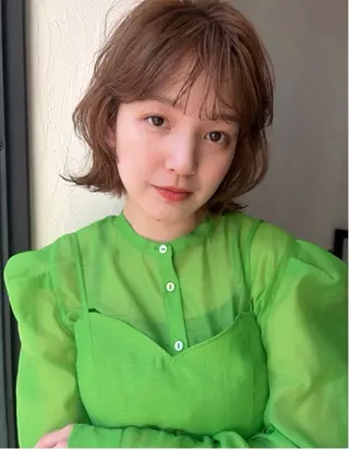 ミディアム FERIA梅田🖤 透明感カラー🎀のヘアスタイル