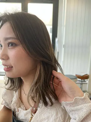 ミディアム カラー 🤍細矢 杏奈／ 韓国風ヘア🤍のヘアスタイル