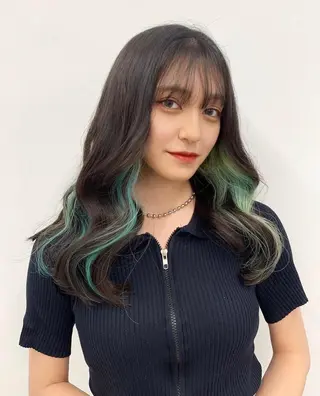 カラー RIKO👼🏻💓 韓国ガーリーのヘアスタイル