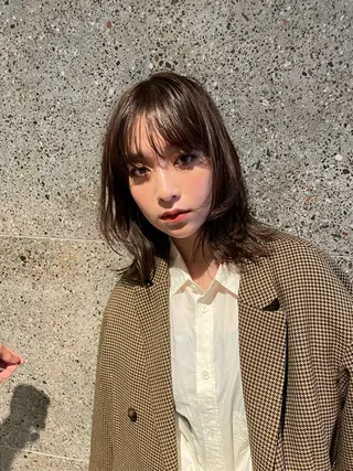 ミディアム cocoa船橋所属・船橋レイヤーカット 川緑　一吹のヘアスタイル