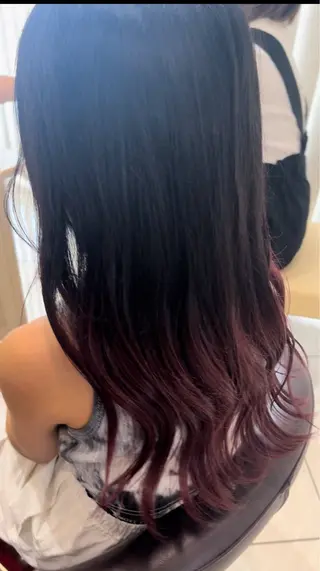 ロング カラー ヘアアレンジ 裾カラー/Aya🥀のヘアスタイル