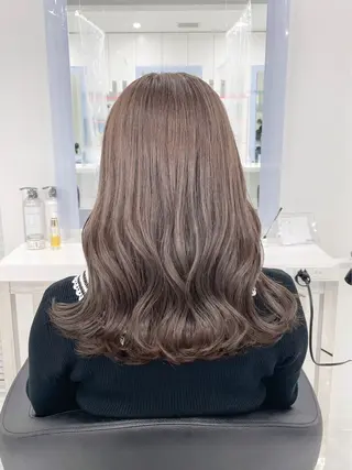 ミディアム カラー ✨透明感、艶髪ヘア✨ 韓国ヘア特化💖のヘアスタイル