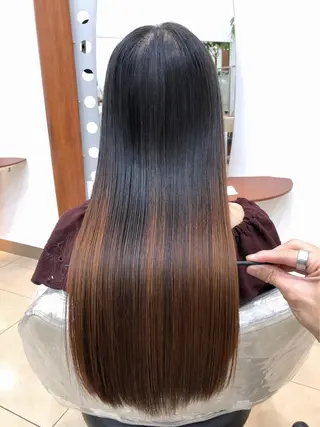 ロング コテ巻き風パーマ/ 髪質改善/河島恭平のヘアスタイル