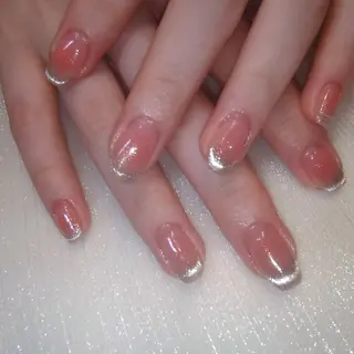 ネイル ネイリストゆか💅 長さだし、深爪矯正のネイルデザイン