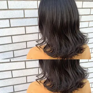 ミディアム カラー ダメージレスカラー /透明感カラー 上長のヘアスタイル