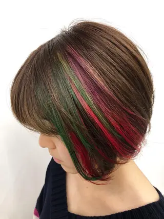 ミディアム カラー 岩崎 裕司のヘアスタイル