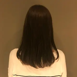 ロング カラー ボブ/透明感カラー 岸本涼奈のヘアスタイル