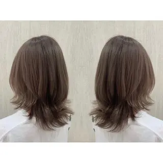 ミディアム カラー 🫧透け感⋆艶髪💎 山口アヤカのヘアスタイル