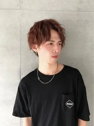 ショート カラー パーマ メンズ 【Zina札幌大通】 店長 福間 和也のヘアスタイル