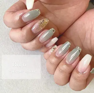 ロング Riu*n -private-のネイルデザイン