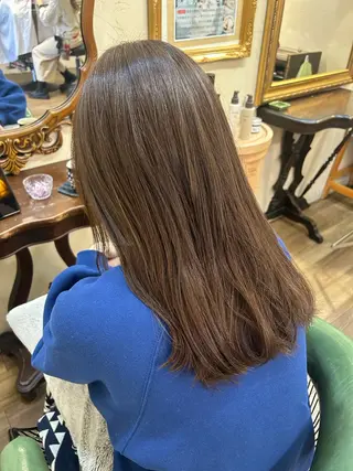 セミロング カラー 馬場 瑞穂のヘアスタイル