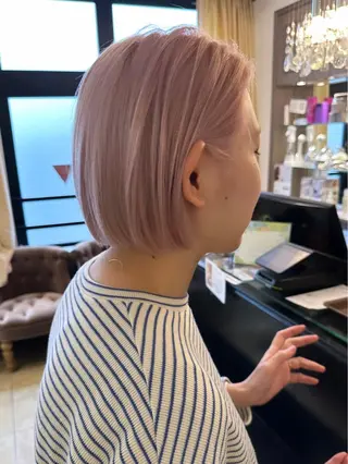 ミディアム カラー 増渕 駿介のヘアスタイル