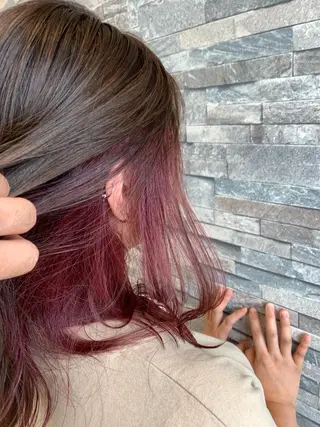 ミディアム カラー hairin forest所属・タカハシ ヨシヒトのヘアスタイル