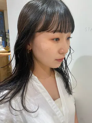 セミロング カラー ヘアアレンジ パーマ指名No1 /namiのヘアスタイル