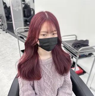 ロング カラー パーマ ヘアアレンジ メンズ キッズ ♥️韓国ヘア レイヤー♥️ゆりのヘアスタイル