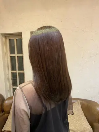 セミロング Belle 並木通り店所属・rena/ パーマ/カラーのヘアスタイル