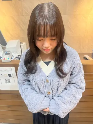 セミロング カラー La fith hair lily加古川店所属・原満里奈‎/東加古川 /透け感カラー🫧‪のヘアスタイル