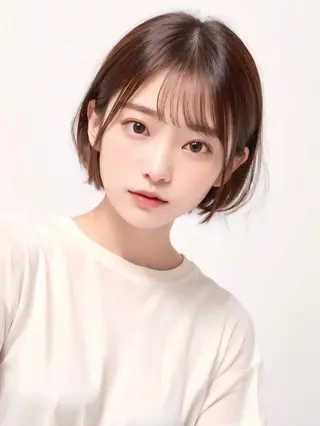 ショート eve🐰束間まつ毛 /透明感カラーのヘアスタイル