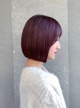 ショート カラー 伊 杏のヘアスタイル