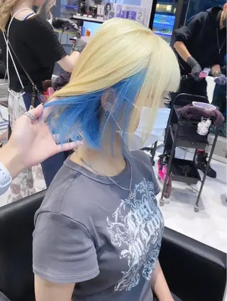 ミディアム カラー パーマ ヘアアレンジ メンズ キッズ ネイル マツエク・マツパ アイブロウ ハイトーンNo.1 👩🏼NaGiSaのヘアスタイル