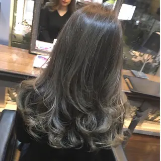 ミディアム セミロング ロング カラー 吉本 yoshimotoのヘアスタイル