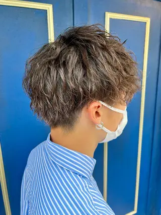 ショート パーマ メンズ 🦩パーマン🦩佐藤 航太のヘアスタイル