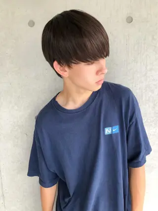 ショート カラー メンズ 赤み消し🌿 透明感カラー🫧のヘアスタイル