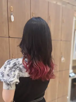 ロング カラー ヘアアレンジ 裾カラー/Aya🥀のヘアスタイル