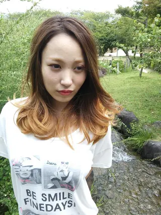 セミロング カラー マツエク・マツパ 黒木 健悟のヘアスタイル