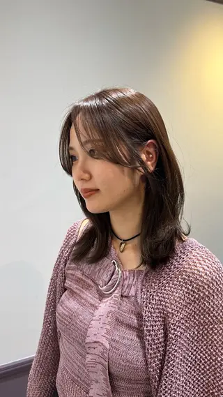 ミディアム カラー ショート/ボブ/透明 感カラー🎀　emiのヘアスタイル
