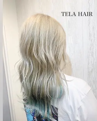 ミディアム カラー ヘアアレンジ HUENEST アカデミーサロンのヘアスタイル