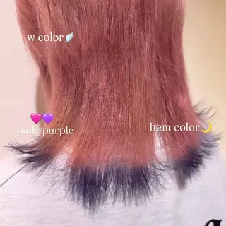 ミディアム カラー こすが あかりのヘアスタイル