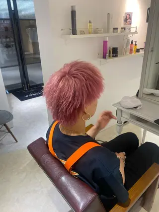 カラー 縮毛矯正とレイヤー /杉村凜汰郎のヘアスタイル