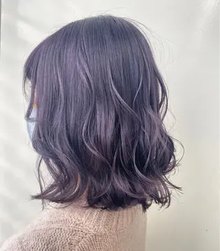 ミディアム カラー 韓国ヘア顔周りカット 艶髪ベージュtamaのヘアスタイル