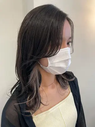 セミロング 韓国風ヘア♡ runaのヘアスタイル