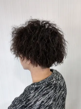 パーマ メンズ ミディアム Add9 柳田健登のヘアスタイル