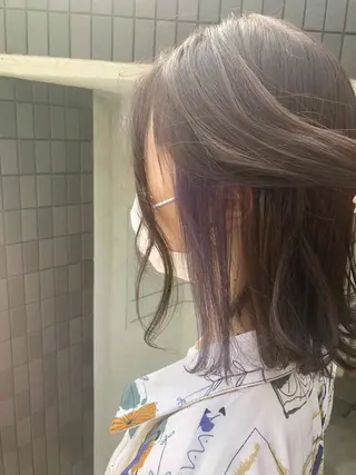 ミディアム カラー FUJINO RYOのヘアスタイル